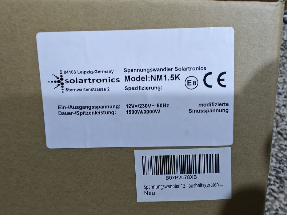 Заголовок: Инвертор Solartronics 12V-230V 1500W/3000W (Германия)