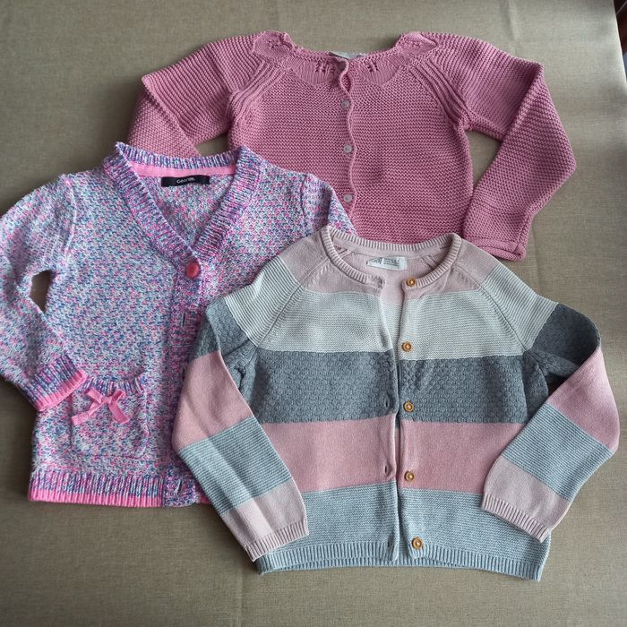 Sweterki dziewczęce, H&M, Chicco i George,  rozmiar 98-104 Zestaw