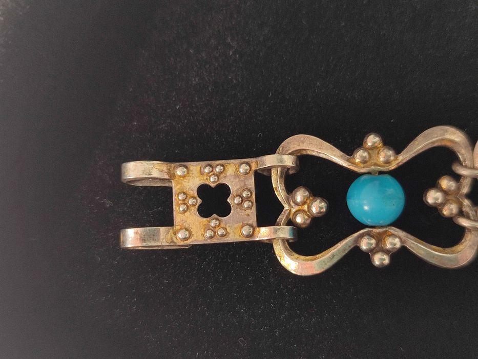 Винтажный серебряный браслет 17г