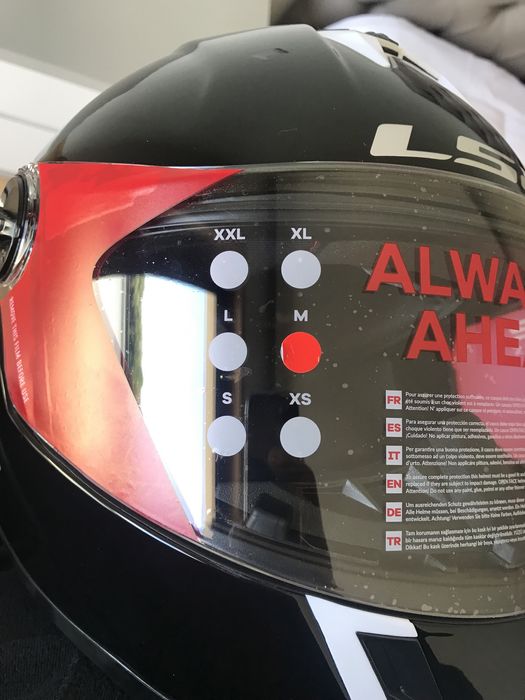 Capacete LS2 FF392 Preto Criança Tamanho M 20 cm