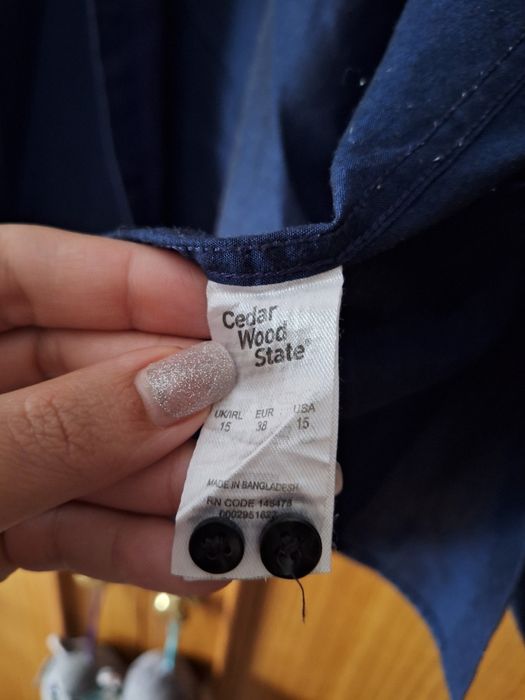 Camisa Manga Comprida Azul Escuro T: 38 Primark