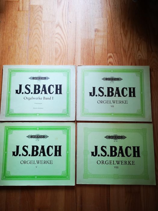 Bach, orgelwerke, tom 1,5,7 i 8, nuty na organy