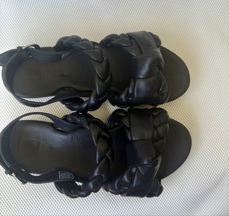 FltFlop czarne sandały plecionka 38