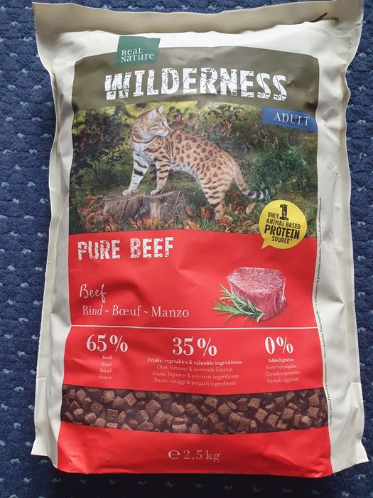 Real Nature Wilderness Pure Beef- monobialkowa sucha karma dla kota