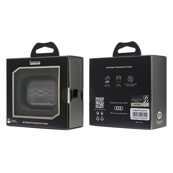 Audi IML Geometric Pattern AirPods Pro 2cover szary/gray AU-IM