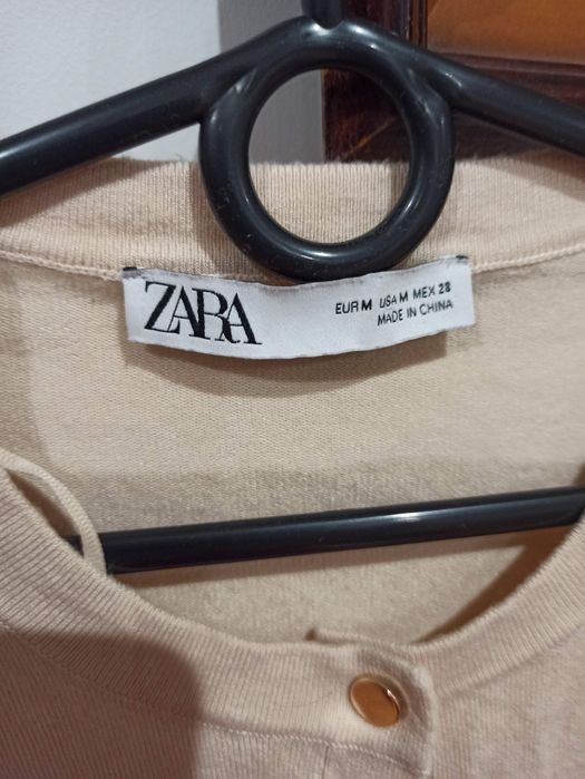 Sweterek rozpinany Zara M złote guziki