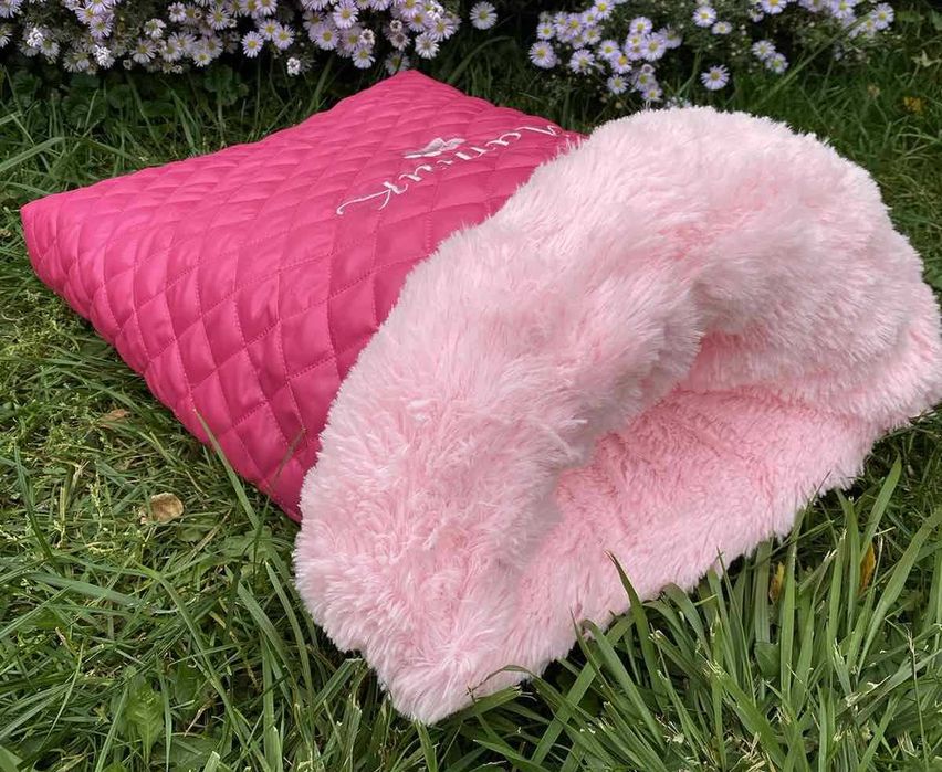 Лежанка норка меховый домик дл собак котов 40х60 см+вышивка в подарок!