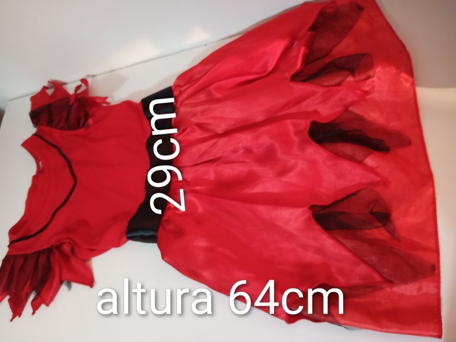 Fato Vestido Bruxa Carnaval 4/6 anos