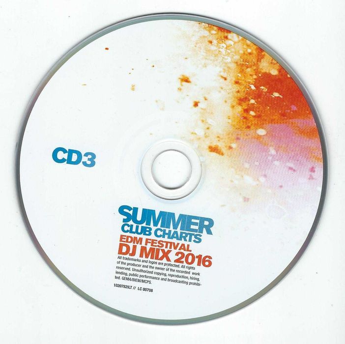 3 CD - Summer Club Charts 2016 (2016) (More Music And Media) Digipak