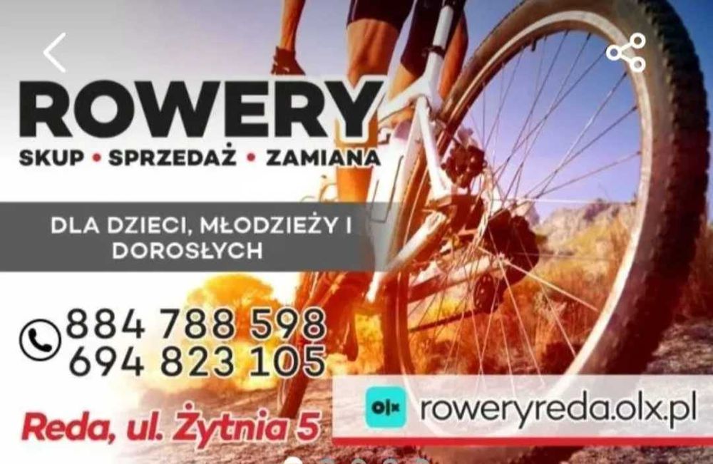Nowa dostawa rowerów zapraszam do Redy
