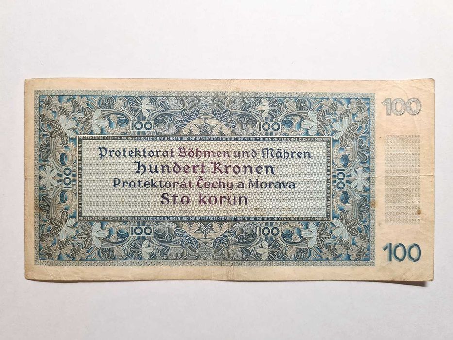 Banknot Czechy i Morawy - 100 koron - 1940