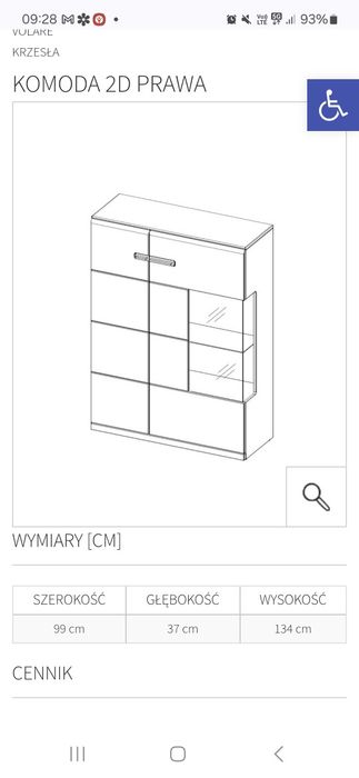 Witryna dębowa firmy Matkowski