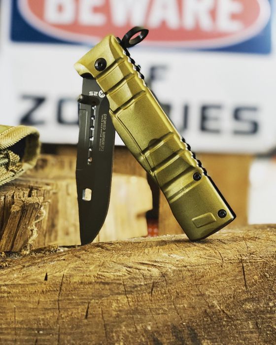 Navalha faca baioneta com estojo sobrevivencia militar