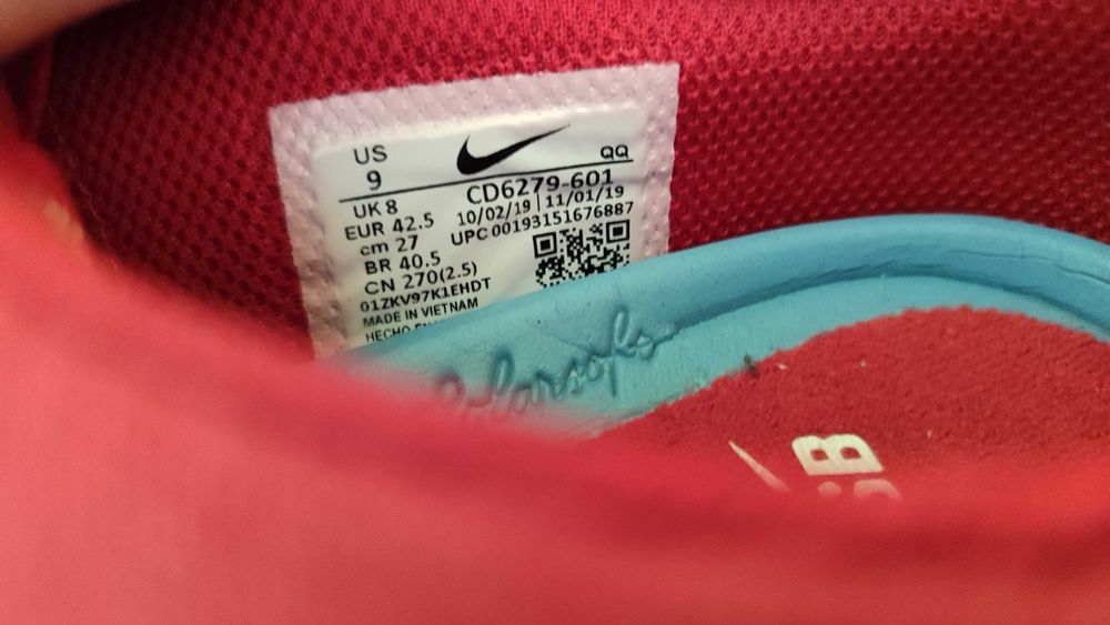 Кроссовки Nike Charge SB Red 41/42р. стелька 27 см.