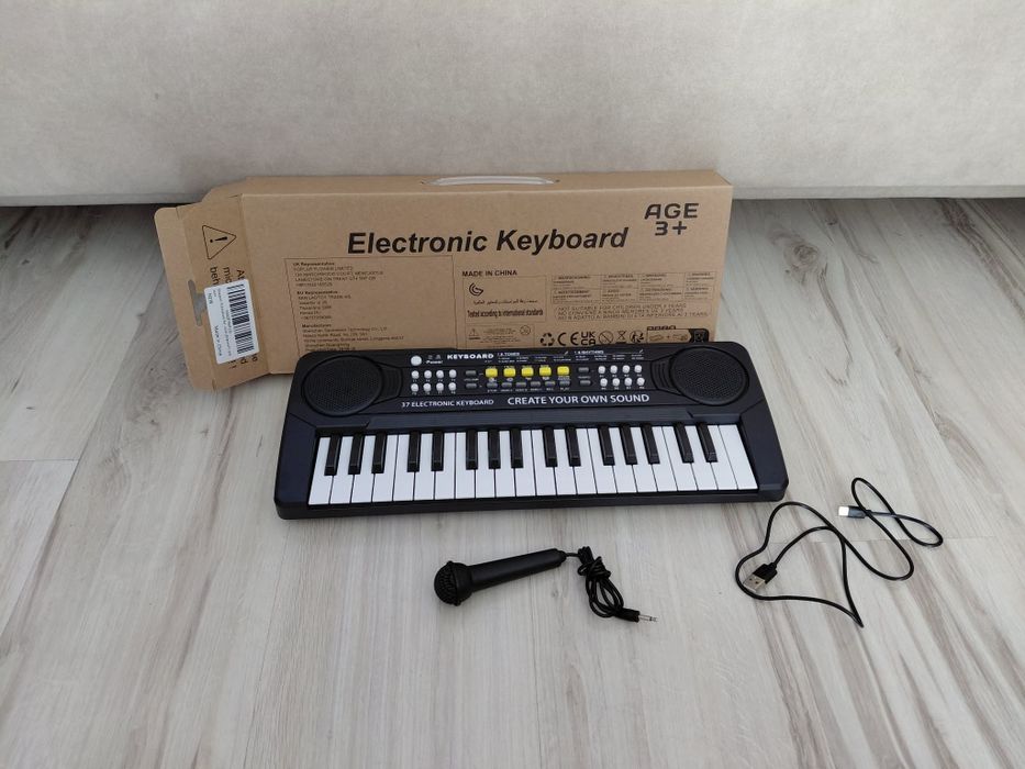 Dziecięcy keyboard mikrofon prezent