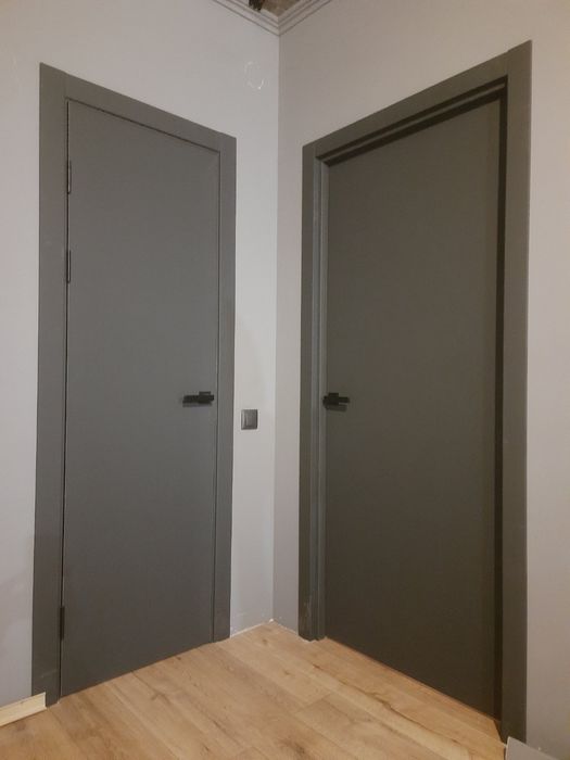 Установка дверей,зашивка проємів,монтаж мдф плінтуса.