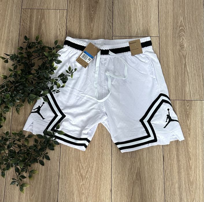 Nowe Krótkie Spodenki Nike Jordan Dri-FIT Diamond Shorts Białe Rozmiar M