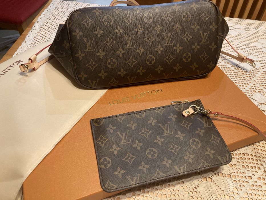 Louis Vuitton Neverfull MM – klasyk piekna brązowa z beżowymi wstawkam