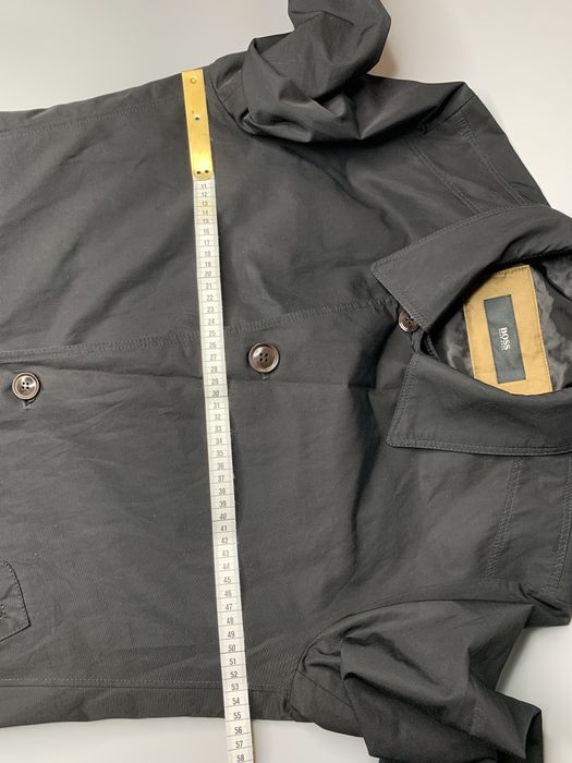 Мужской плащ тренч BOSS Hugo Boss The Fencer черный оригинал размер 48 M