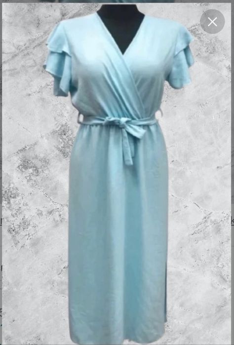 Sukienka dluga biust 95 niebieska