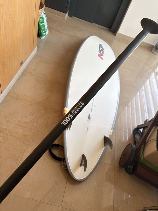 Remo SUP/Paddle NSP 100% Carbono Ajustável - Pá 86 sqi
