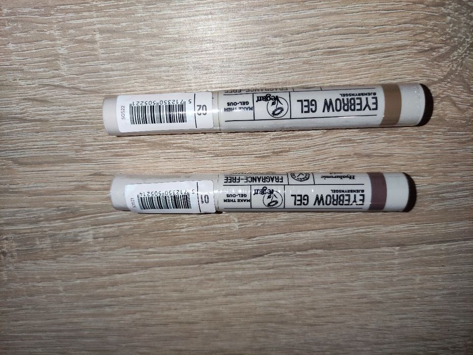 Zestaw 2 żeli do brwi z kwasem hialuronowym– kolory 01 i 02