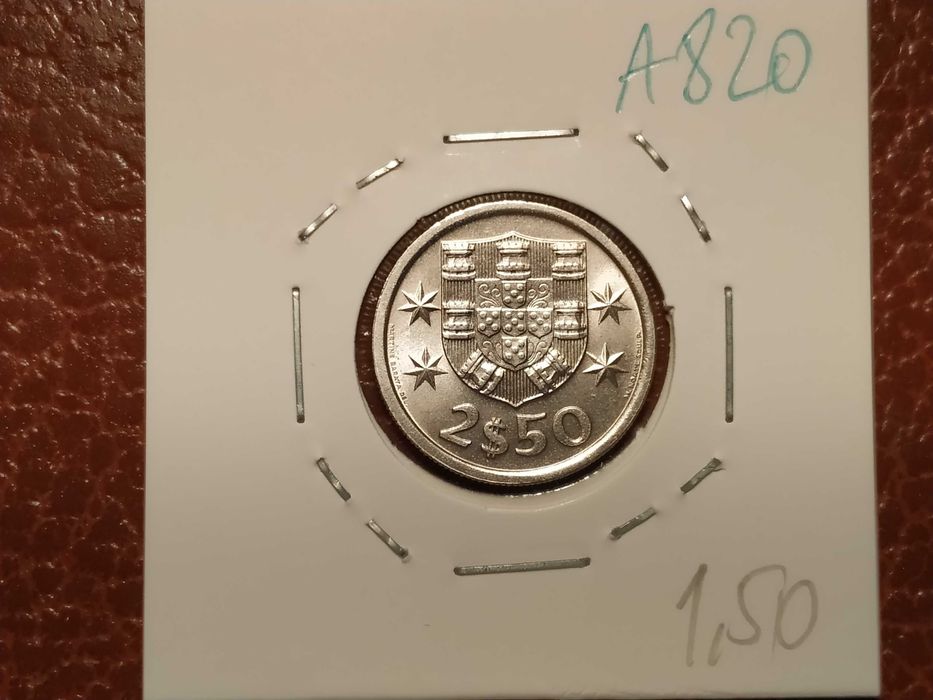 A820 moeda de 2,5 escudos de 1972 Caravela (barcos) - Portugal