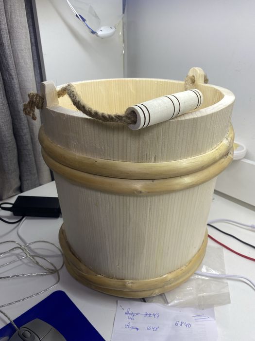 Відро деревяне  7л 10л 13л 18л черпаки деревяні для спа бані сауни