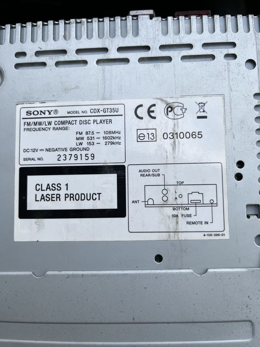 Radio samochodowe SONY CDX-GT35U | CD | USB | AUX | Sprawne