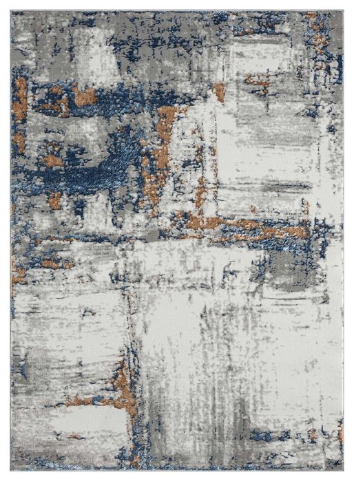 Dywan do salonu ,pluszowy miękki włos,kremowo beżowo niebieski marmur