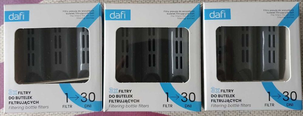 Filtry do butelki dafi 3 x 3szt. (szare)