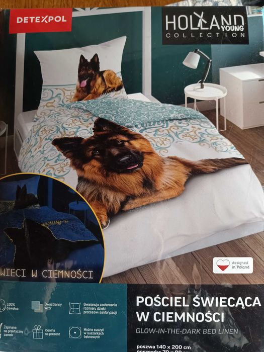Zestaw dwóch pościeli dla dzieci świecące w ciemności