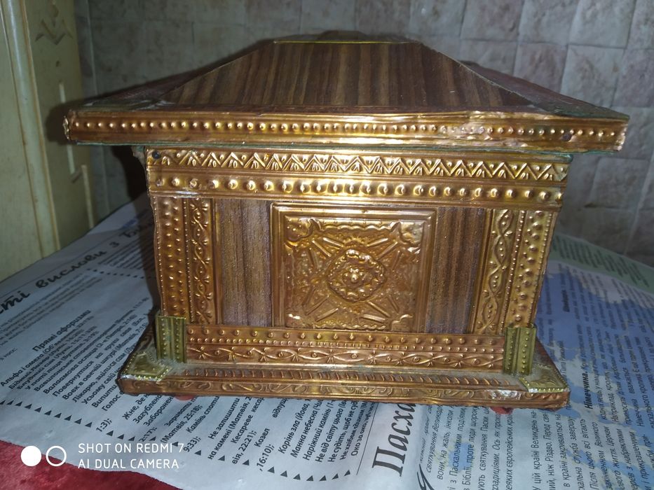 Шкатулка медная ретро винтаж старина