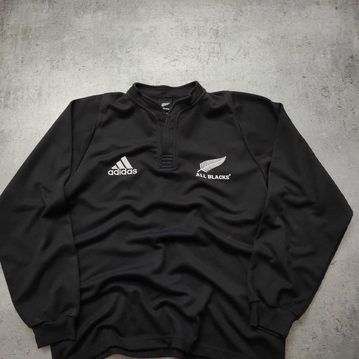 MĘSKA Bluza Adidas Sportowa Haft Logo All Blacks Rugby Adidas Clima