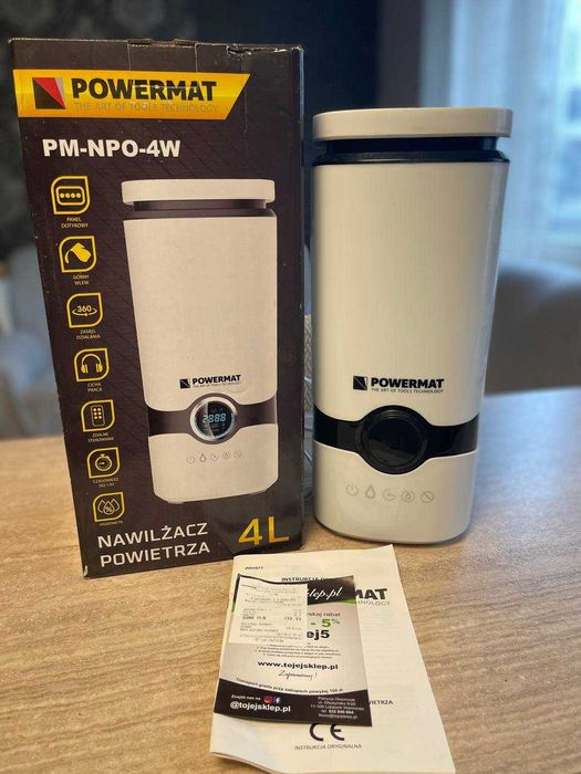 Ultradźwiękowy NAWILŻACZ powietrza dyfuzor 28W 4L PM-NPO-4W