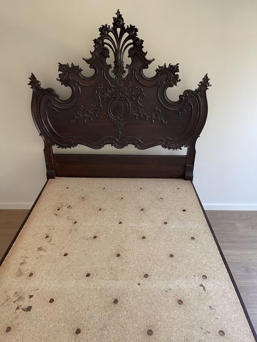 Cama de casal antiga vintage 140 cm largura