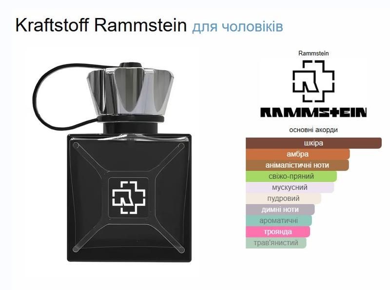 Оригінал Rammstein Kraftstoff духи парфуми kokain explosive paris