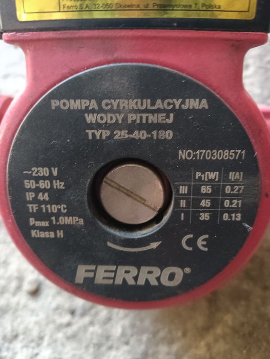 Ferreo pompka do pieca