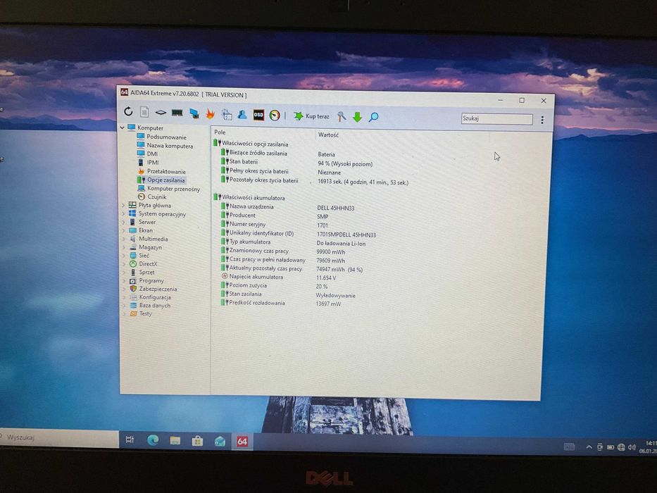 Laptop 14" DELL E5440, SSD 128GB, RAM 2x4GB, Wind.10pro.