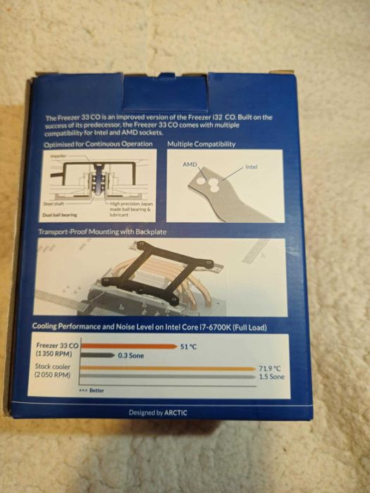Arctic Freezer 33 CO – Cooler CPU com caixa original64740745237890121