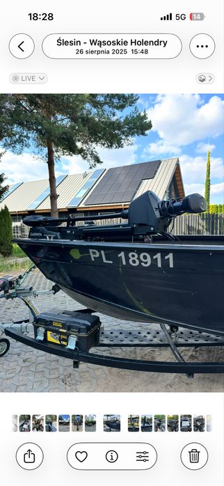 Lodz wedkarska aluminiowa Tangiri strin 460 , bogato wyposażona Kalisz ...