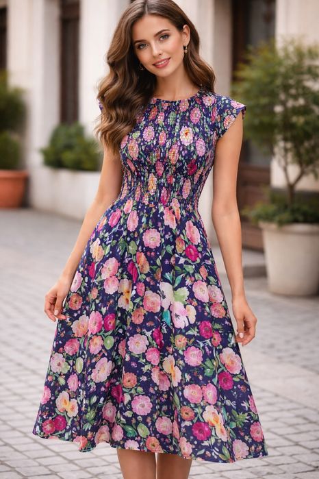 Сукня жіноча з квітковим принтом