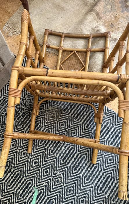 Mesa bambu retangular