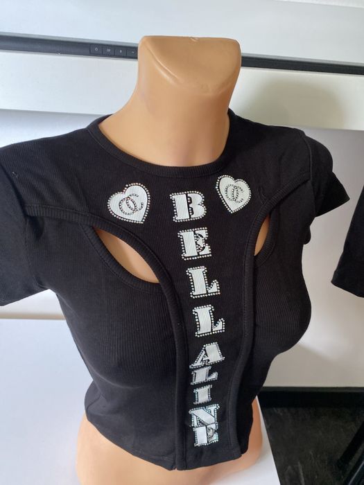 Nowy crop top bawelna prazek