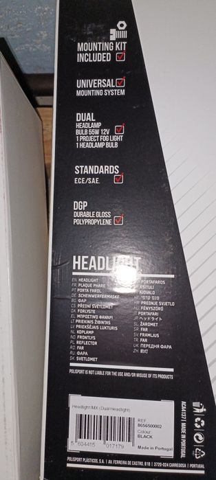 Micas com farol e proteção de mãos para motas