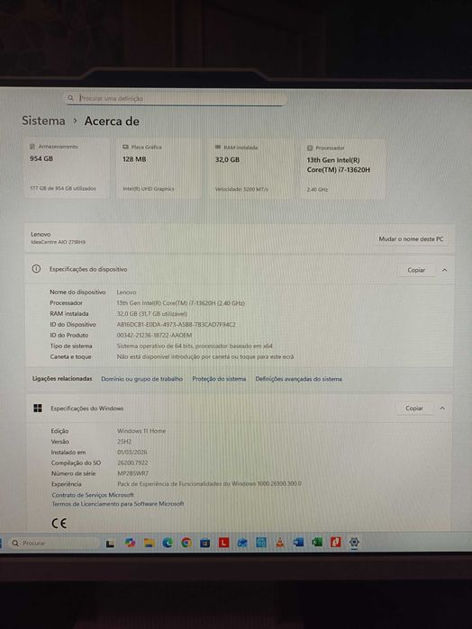 Lenovo IdeaCentre AIO 27IRH9 Novo com Garantia