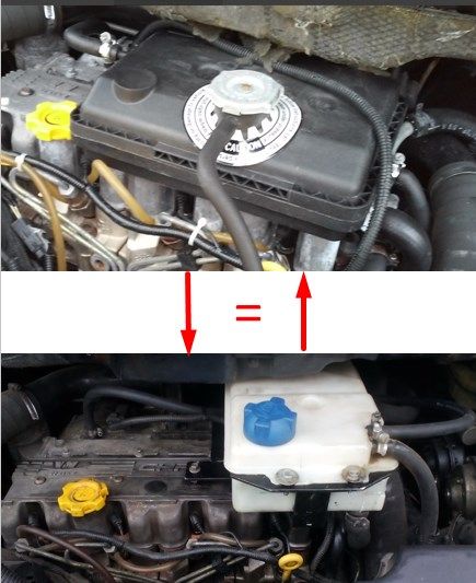 Розширювальний бачок б/у CHRYSLER VOYAGER 2,5 TD, DODGE RAM VAN 2,5 TD