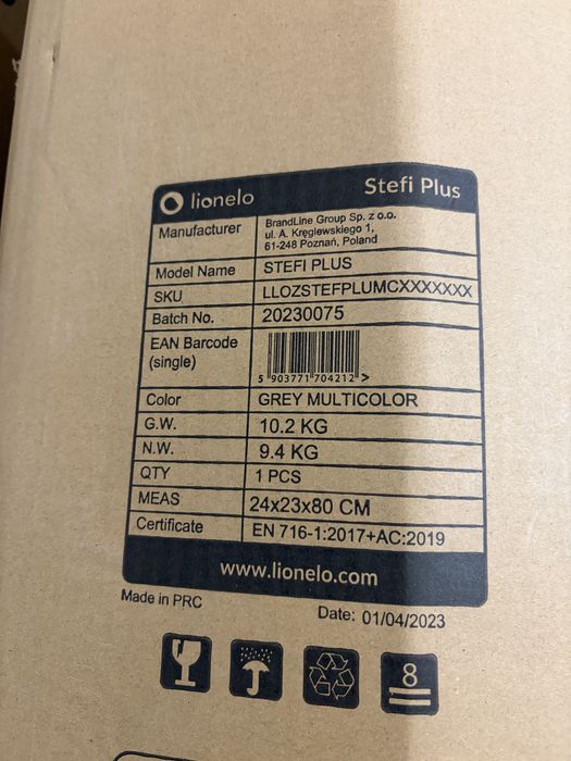 Łóżeczko turystyczne Lionelo Stefi Plus + materacyk