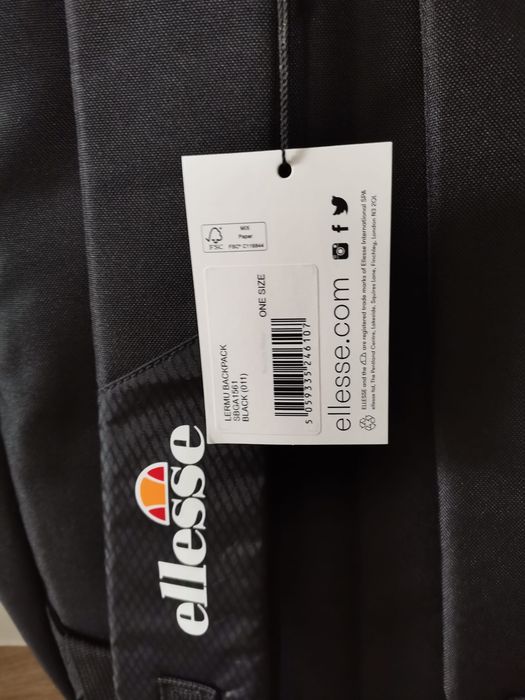 Plecak Ellesse SBGA 1561, czarny, nowy