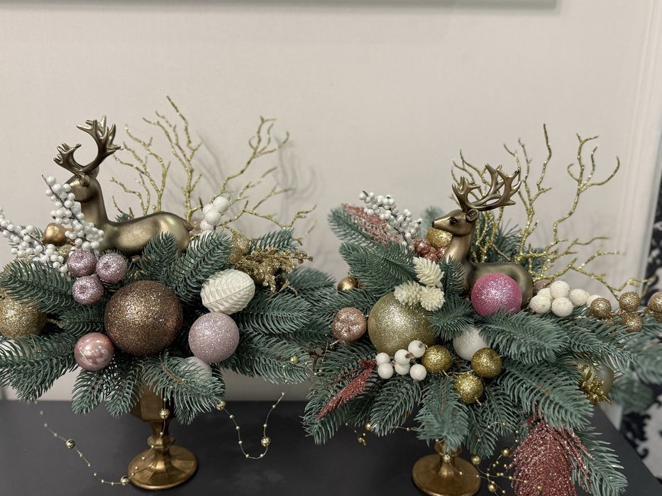 Новорічний декор.композиція з оленем